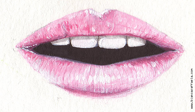 Fashion Illustration nr 54 lips closeup
